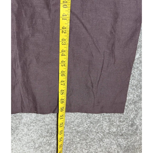 AKA Eddie Bauer Silk Linen Sleeveless‎ Maxi Dress Womens Size 8 Purple Collared - Picture 11 of 11